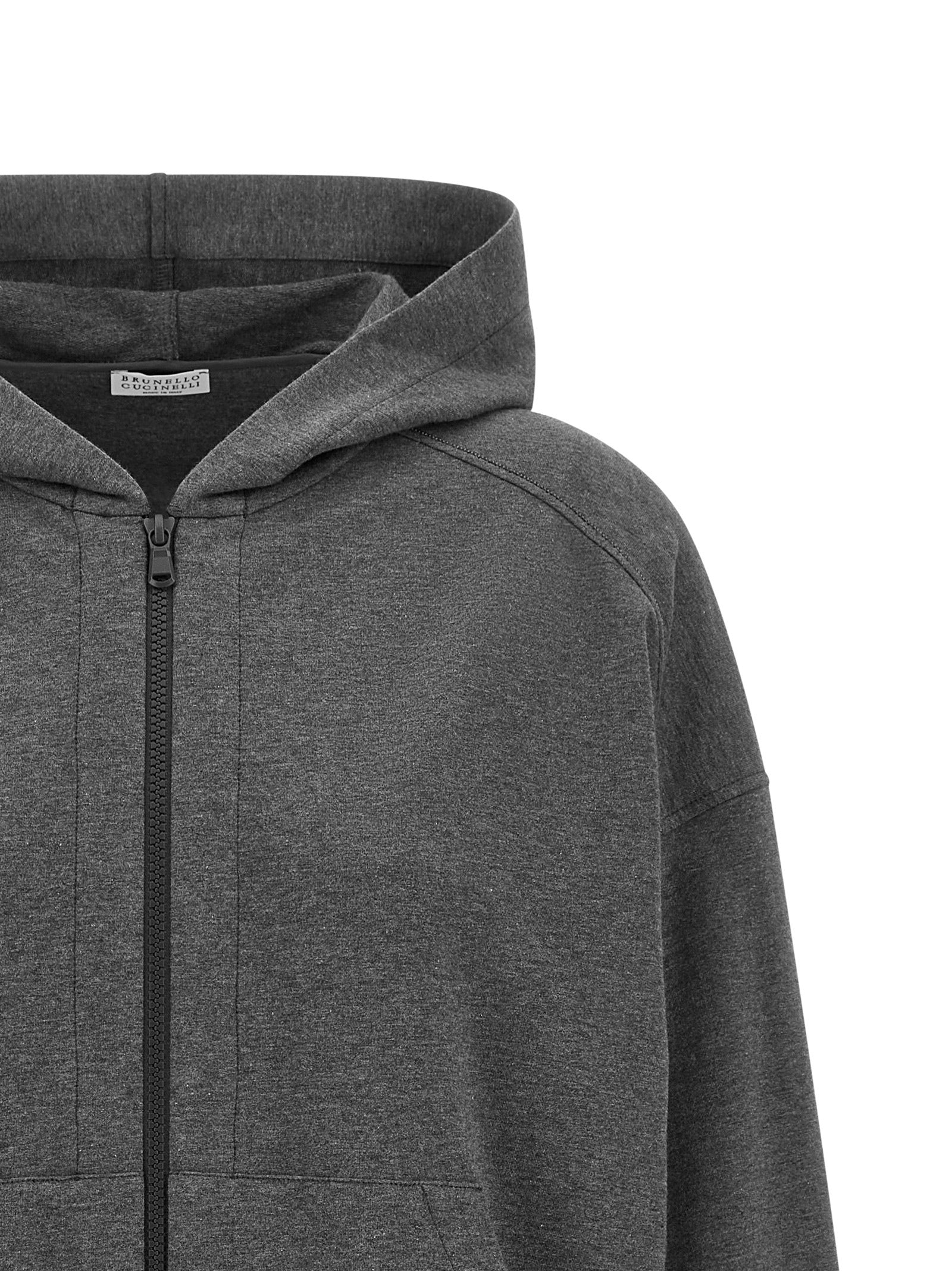 Brunello Cucinelli Brunello Cucinelli Shiny Trims Hoodie