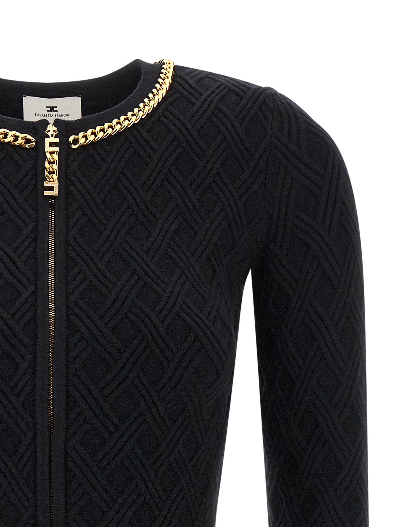 Elisabetta Franchi Elisabetta Franchi Jewel Zip Puller Cardigan