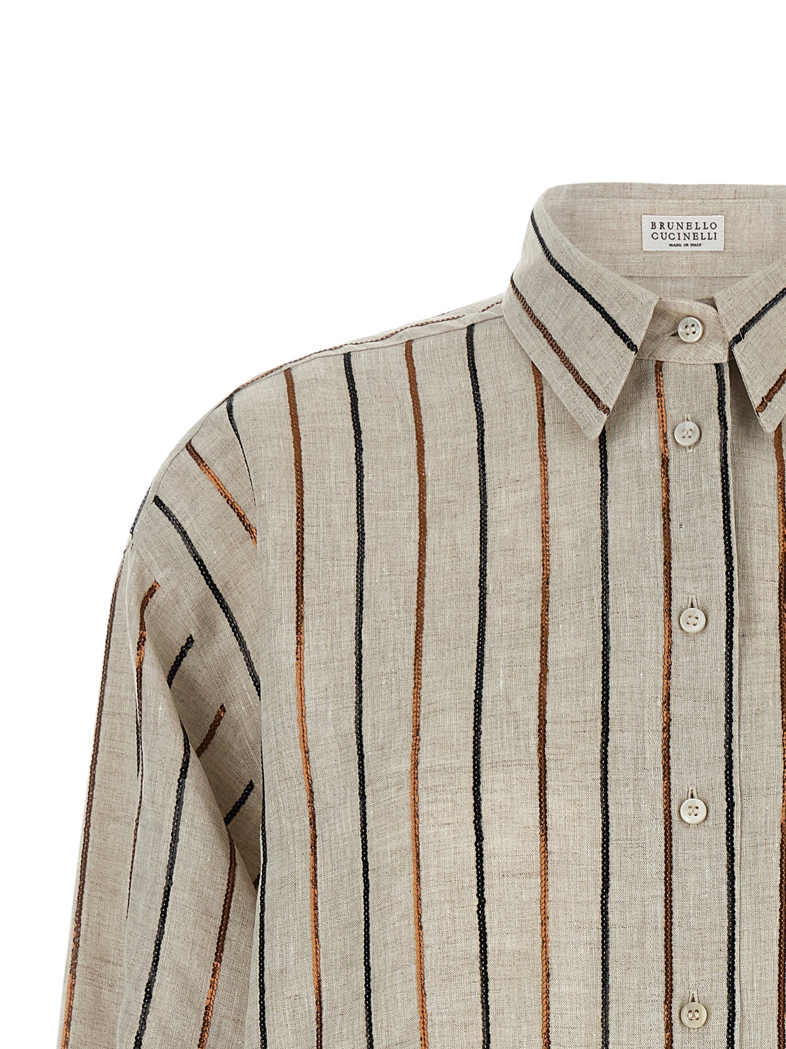 Brunello Cucinelli Brunello Cucinelli Sparkling Stripes Shirt
