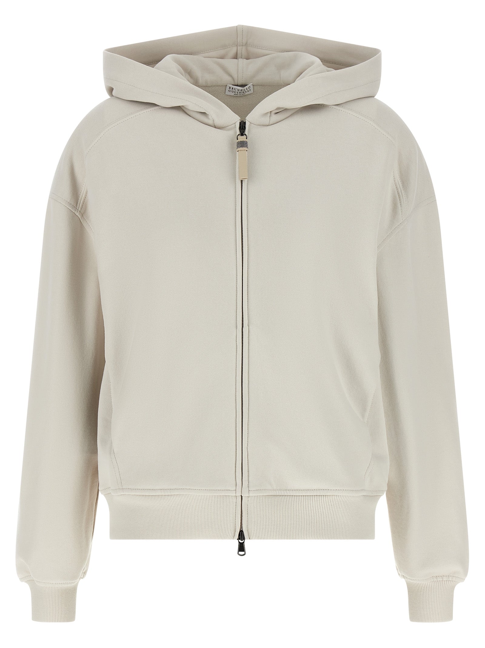 Brunello Cucinelli Brunello Cucinelli Shiny Zipper Pull Hoodie