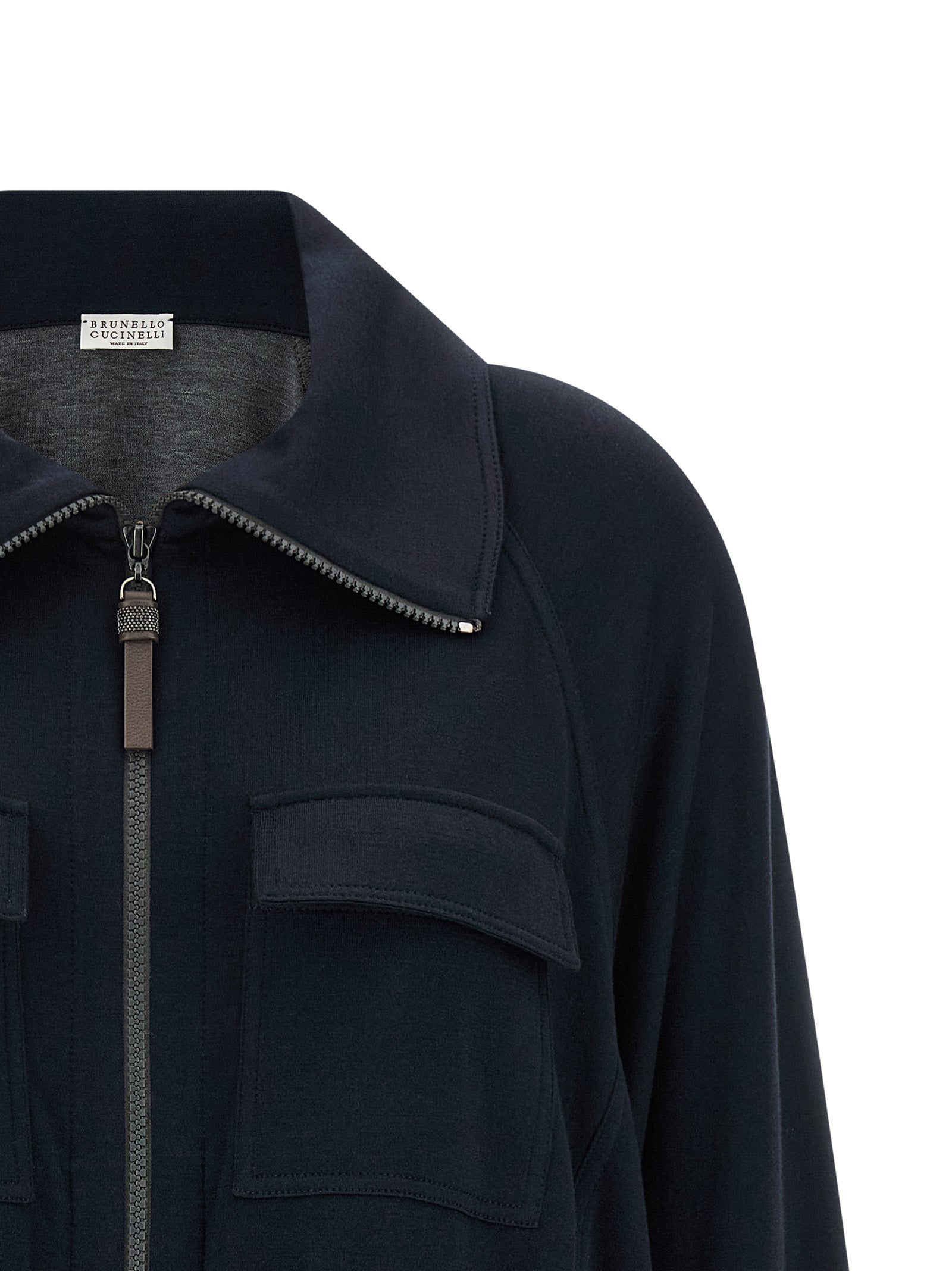 Brunello Cucinelli Brunello Cucinelli Shiny Zipper Pull Sweatshirt