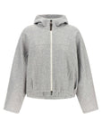 Brunello Cucinelli Brunello Cucinelli Shiny Zipper Pull Cropped Hoodie