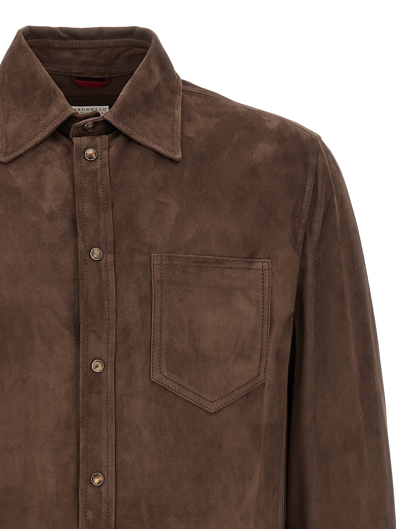 Brunello Cucinelli Brunello Cucinelli Suede Overshirt