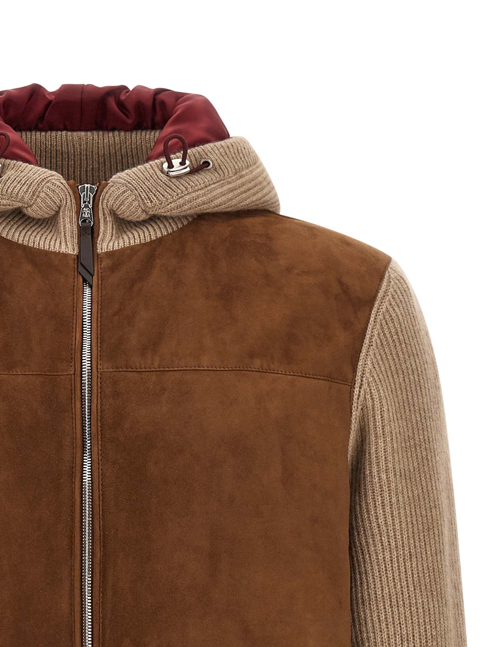 Brunello Cucinelli Brunello Cucinelli Suede And Cashmere Bomber Jacket