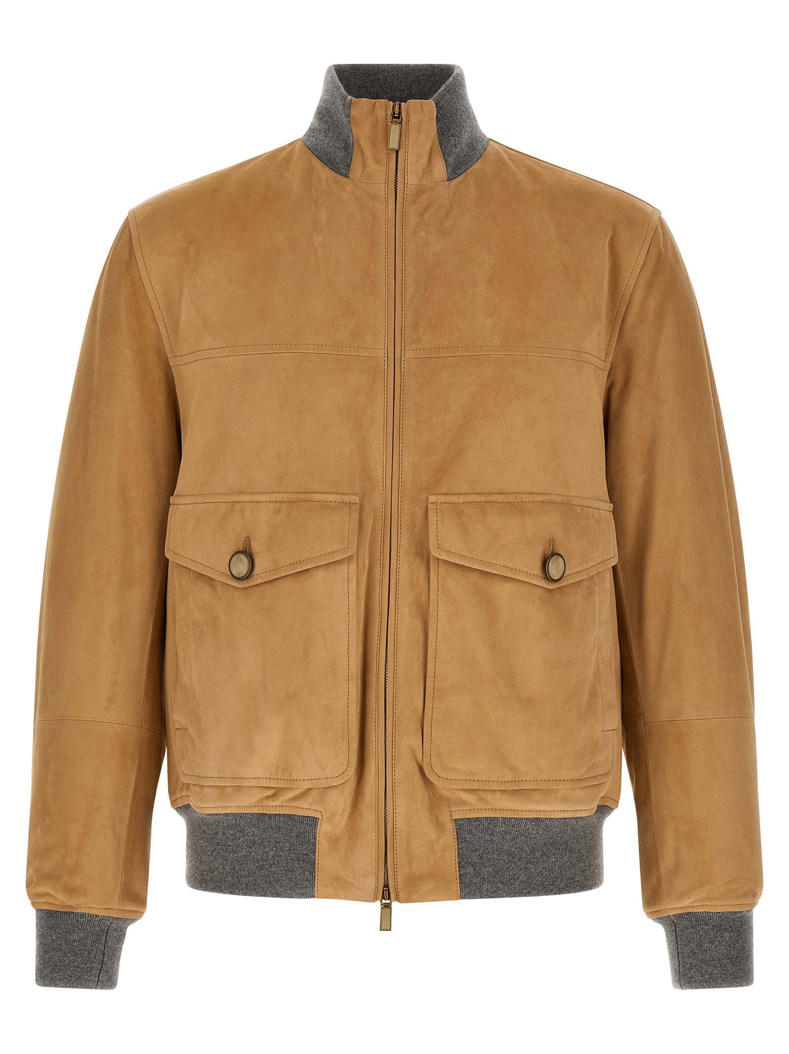 Brunello Cucinelli Brunello Cucinelli Padded Suede Bomber Jacket
