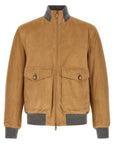 Brunello Cucinelli Brunello Cucinelli Padded Suede Bomber Jacket