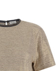 Brunello Cucinelli Brunello Cucinelli Shiny Collar Detail T-shirt
