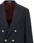 Brunello Cucinelli Brunello Cucinelli Silk Twill And Linen Délavé Blazer