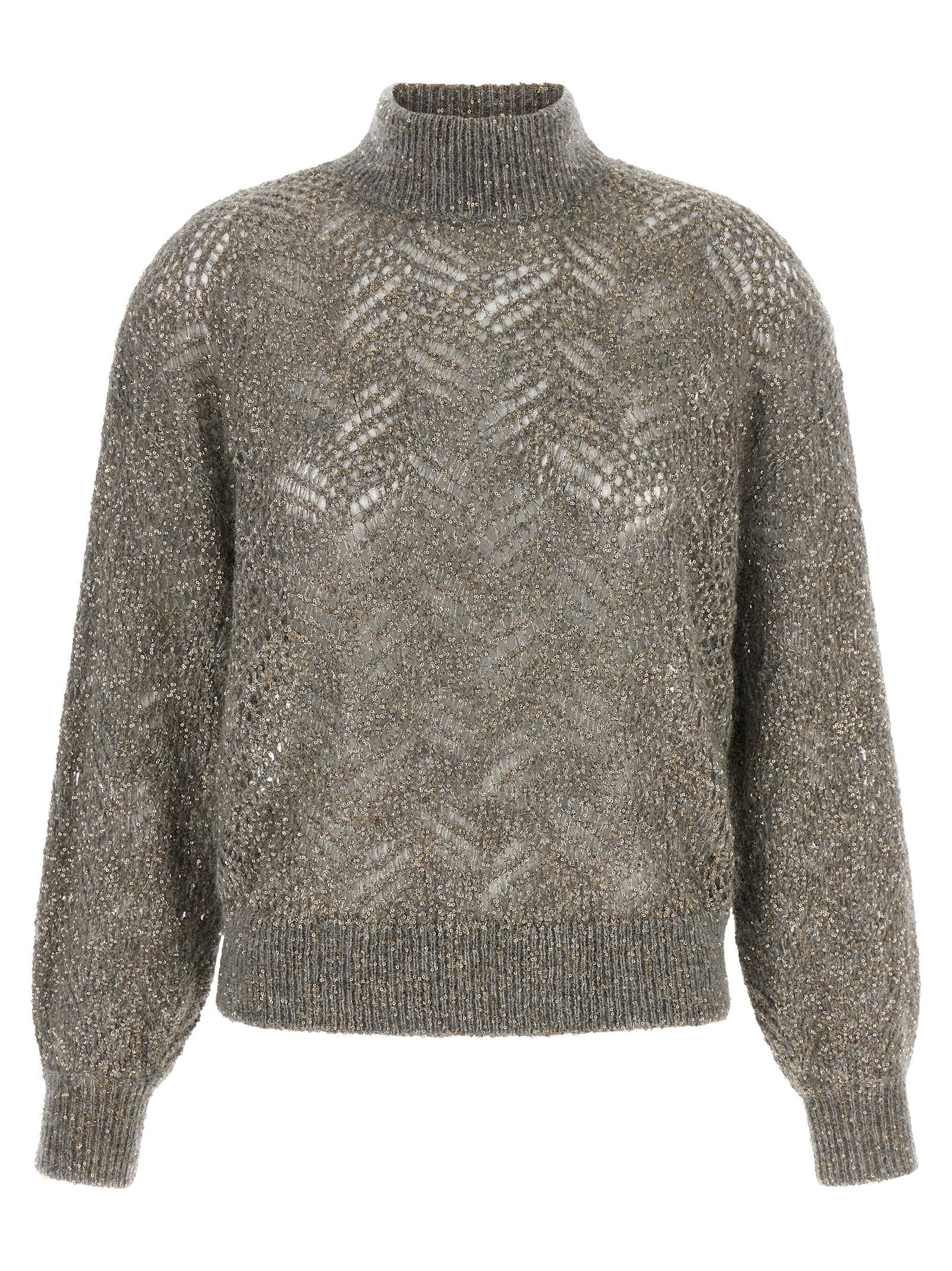 Brunello Cucinelli Brunello Cucinelli Dazzling Abstract Leaf Sweater