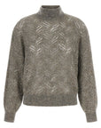 Brunello Cucinelli Brunello Cucinelli Dazzling Abstract Leaf Sweater