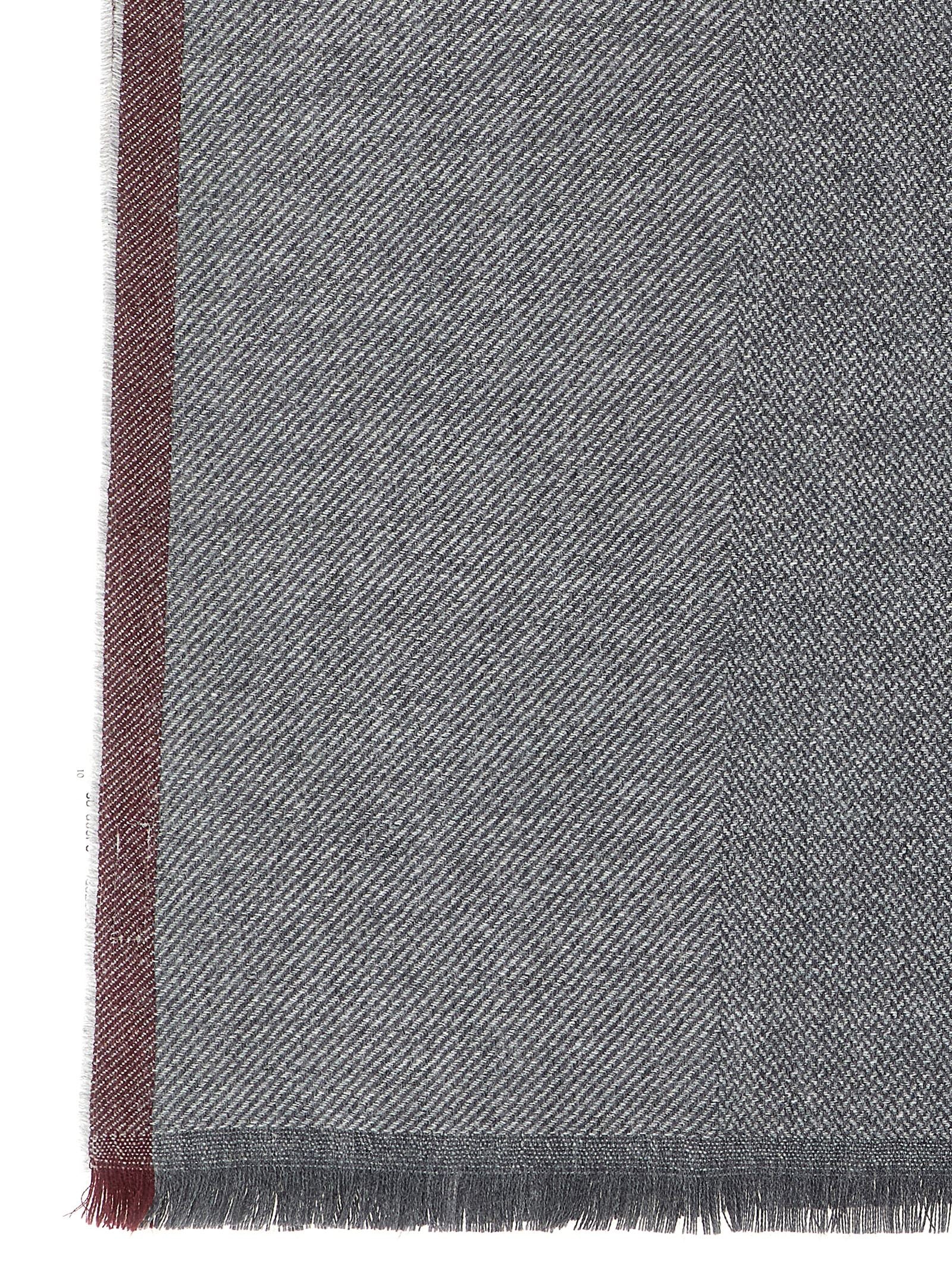 Brunello Cucinelli Brunello Cucinelli Diagonal Wool And Cashmere Scarf