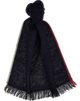 Brunello Cucinelli Brunello Cucinelli Contrast Border Scarf