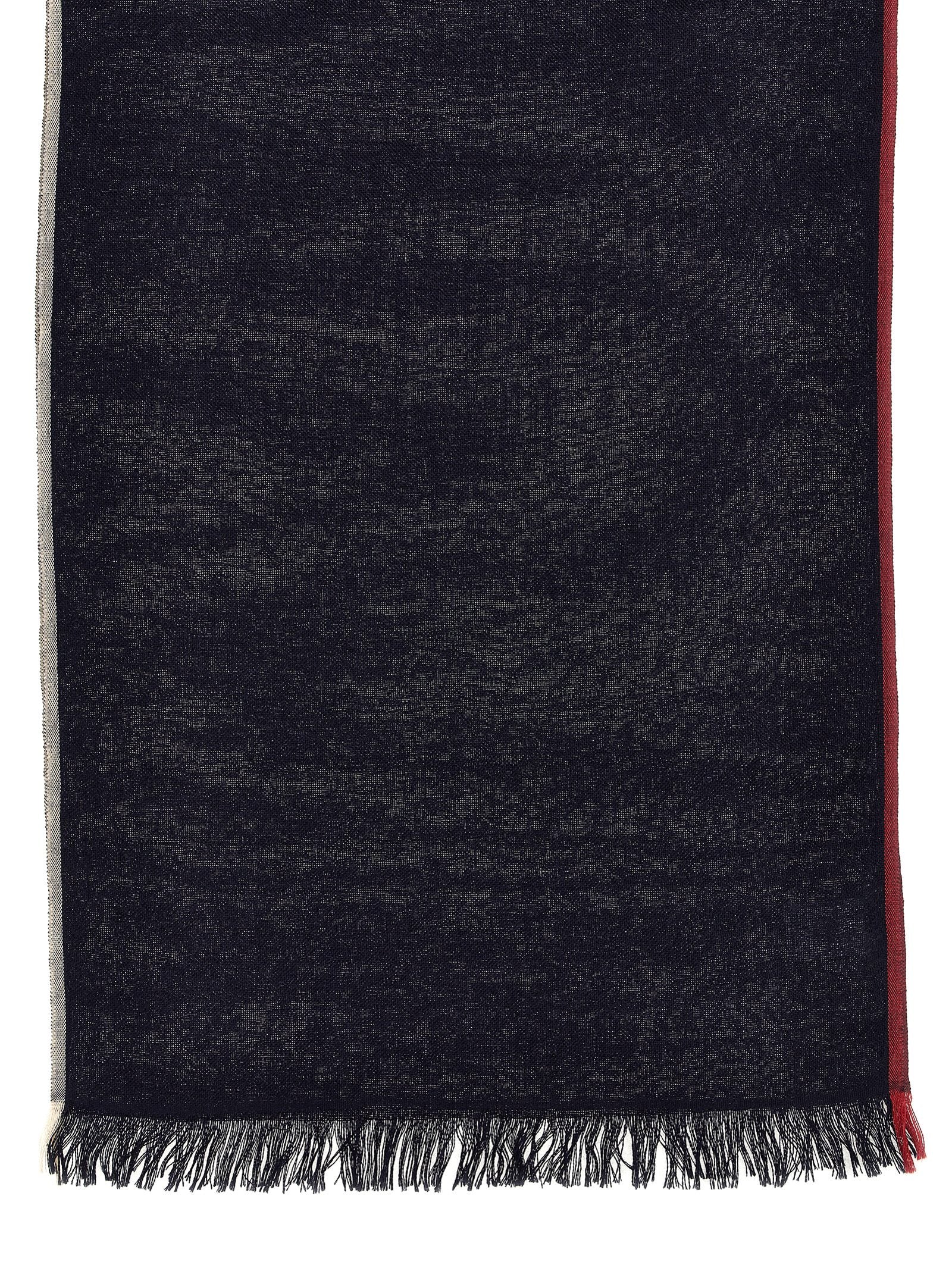 Brunello Cucinelli Brunello Cucinelli Contrast Border Scarf