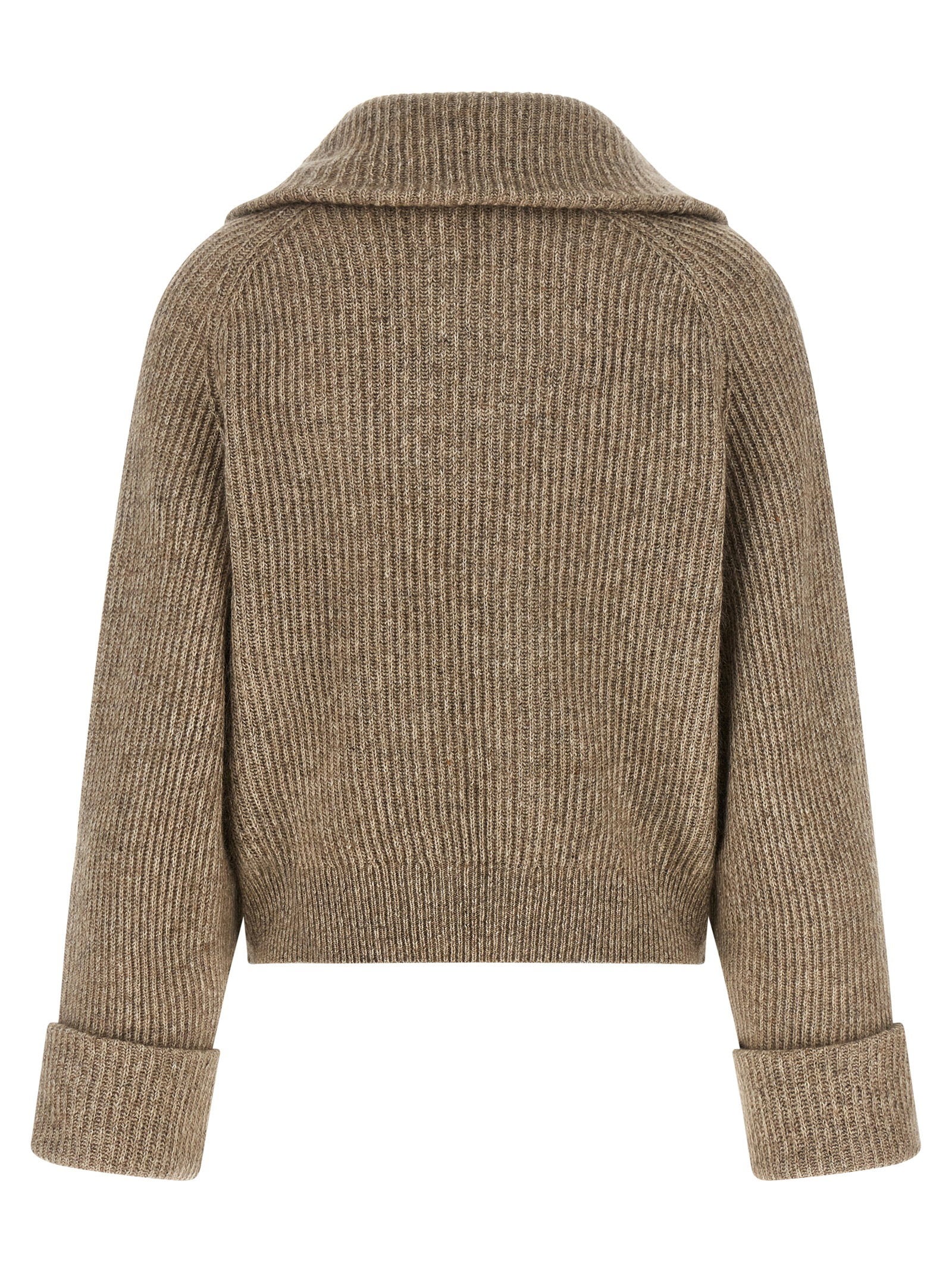 Brunello Cucinelli Brunello Cucinelli Shiny Zipper Pull Cardigan