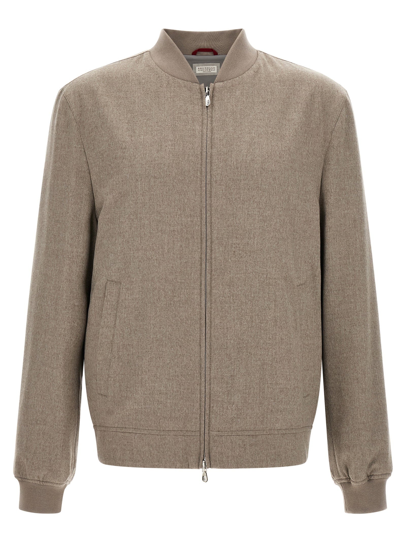 Brunello Cucinelli Brunello Cucinelli Light Flannel Bomber Jacket