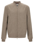 Brunello Cucinelli Brunello Cucinelli Light Flannel Bomber Jacket
