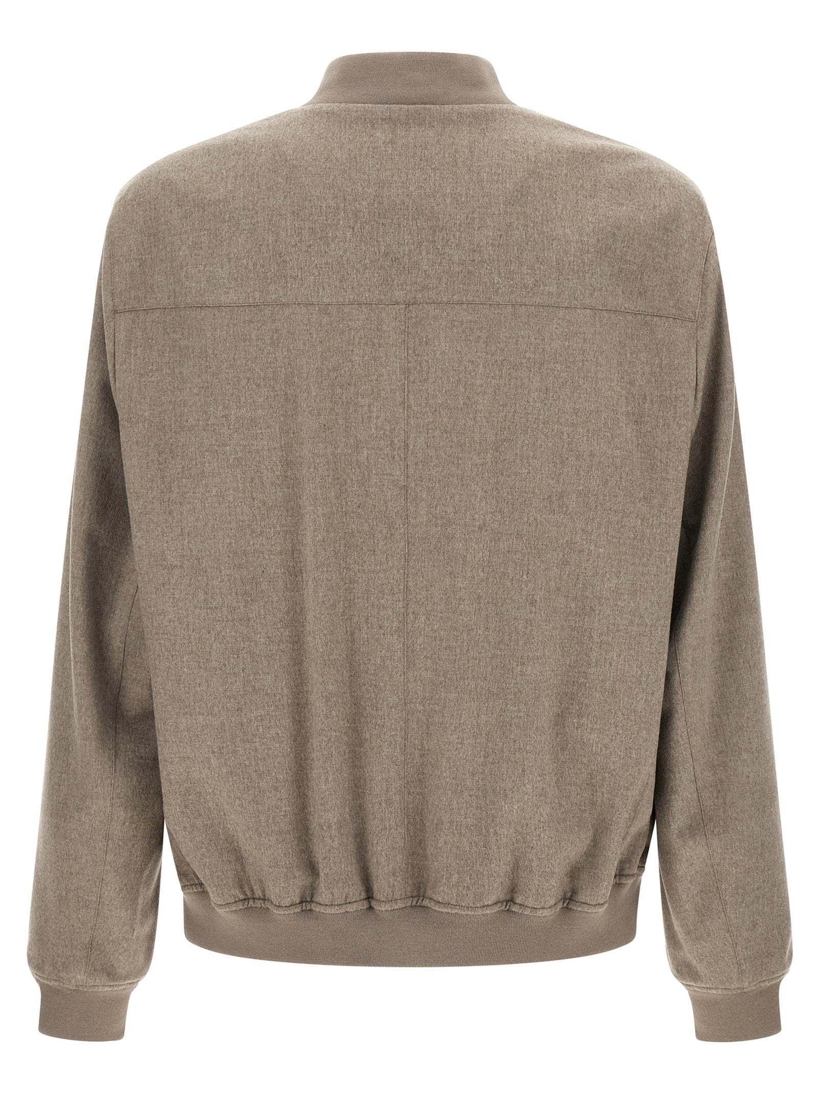 Brunello Cucinelli Brunello Cucinelli Light Flannel Bomber Jacket
