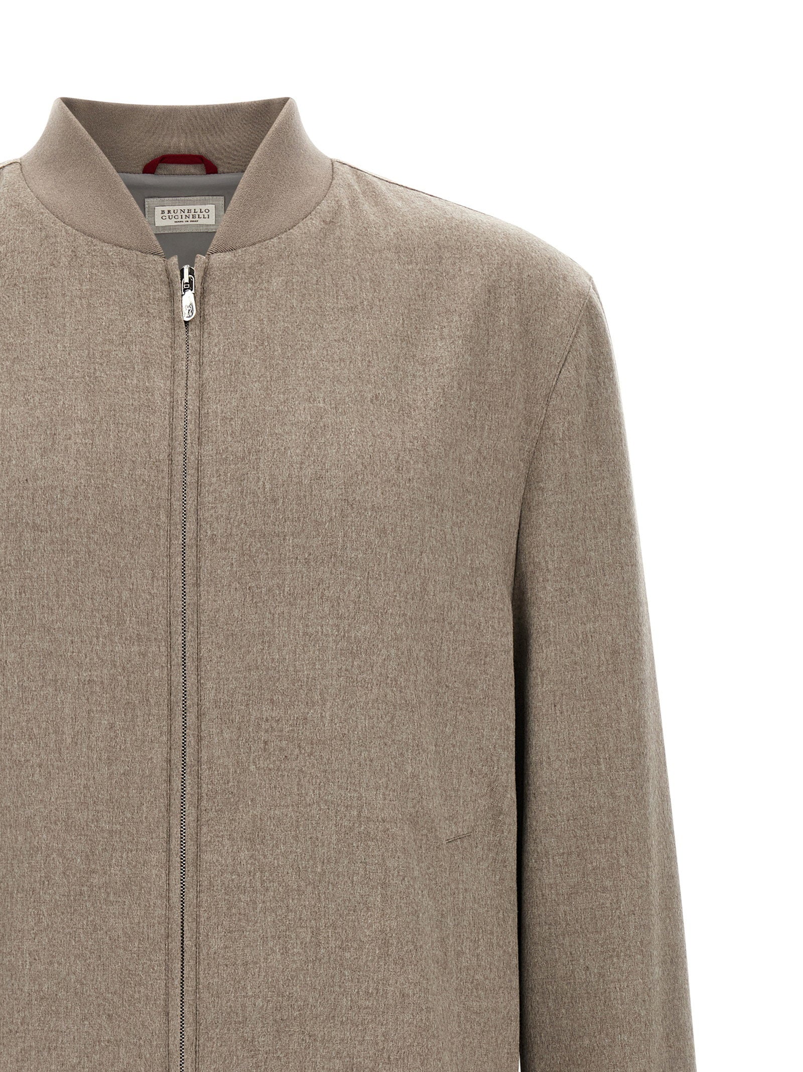 Brunello Cucinelli Brunello Cucinelli Light Flannel Bomber Jacket