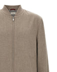 Brunello Cucinelli Brunello Cucinelli Light Flannel Bomber Jacket