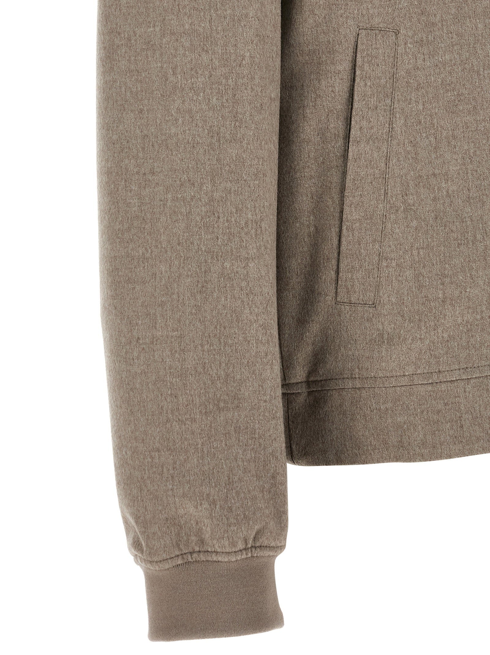 Brunello Cucinelli Brunello Cucinelli Light Flannel Bomber Jacket