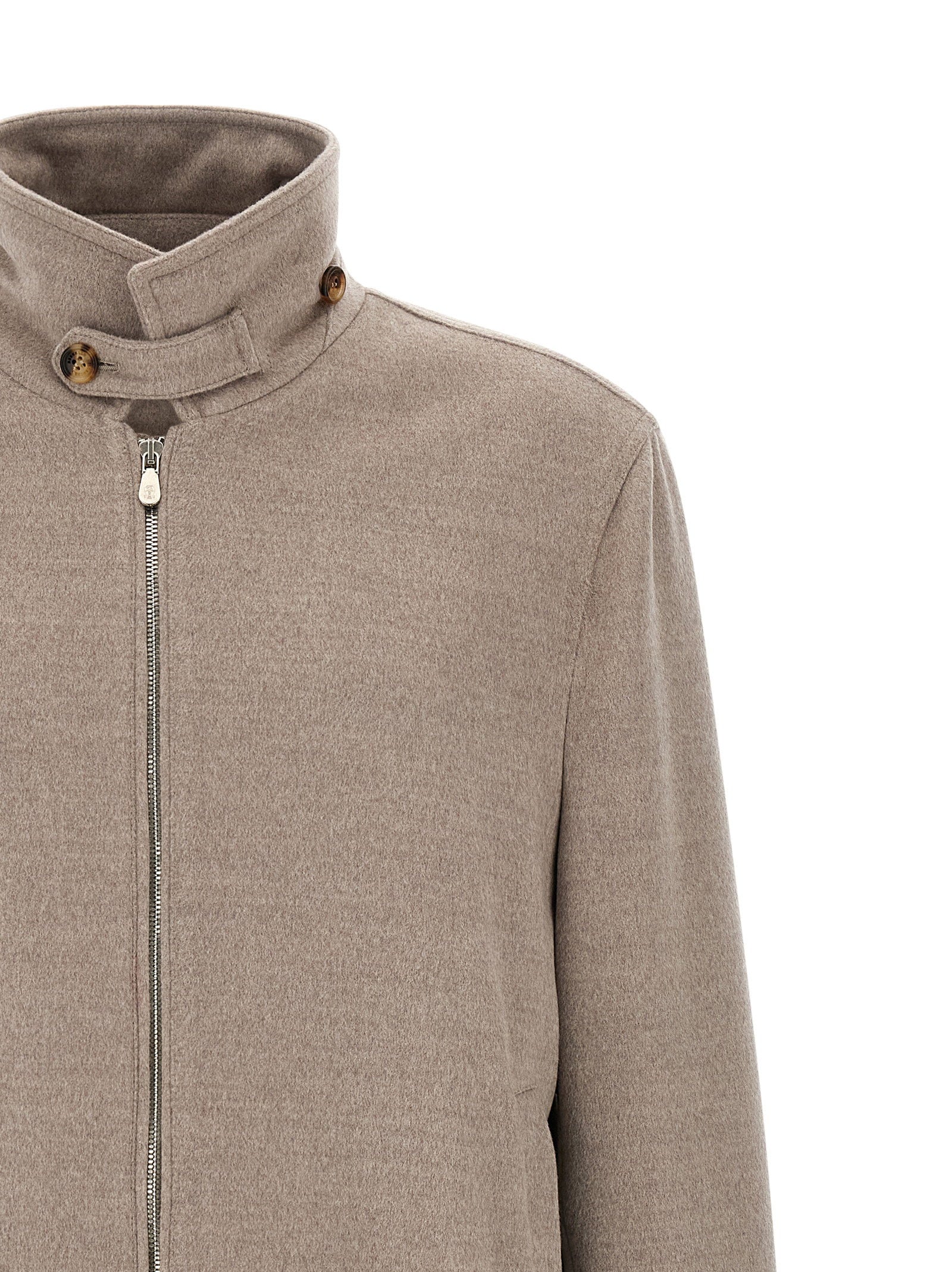 Brunello Cucinelli Brunello Cucinelli Virgin Wool Beaver Bomber Jacket