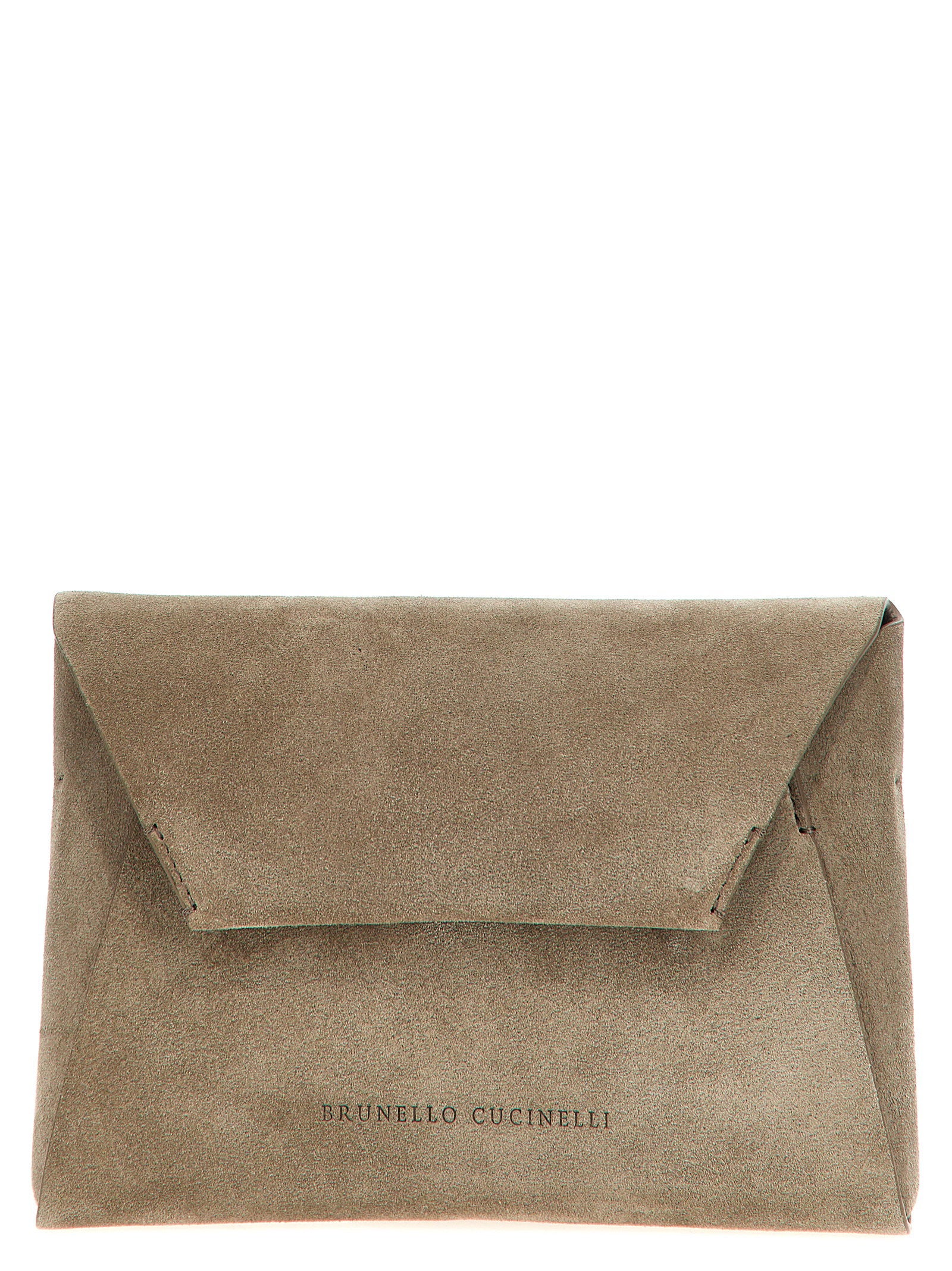 Brunello Cucinelli Brunello Cucinelli Monile Suede Clutch Bag