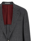 Brunello Cucinelli Brunello Cucinelli Blazer Flamed Canvas Blazer
