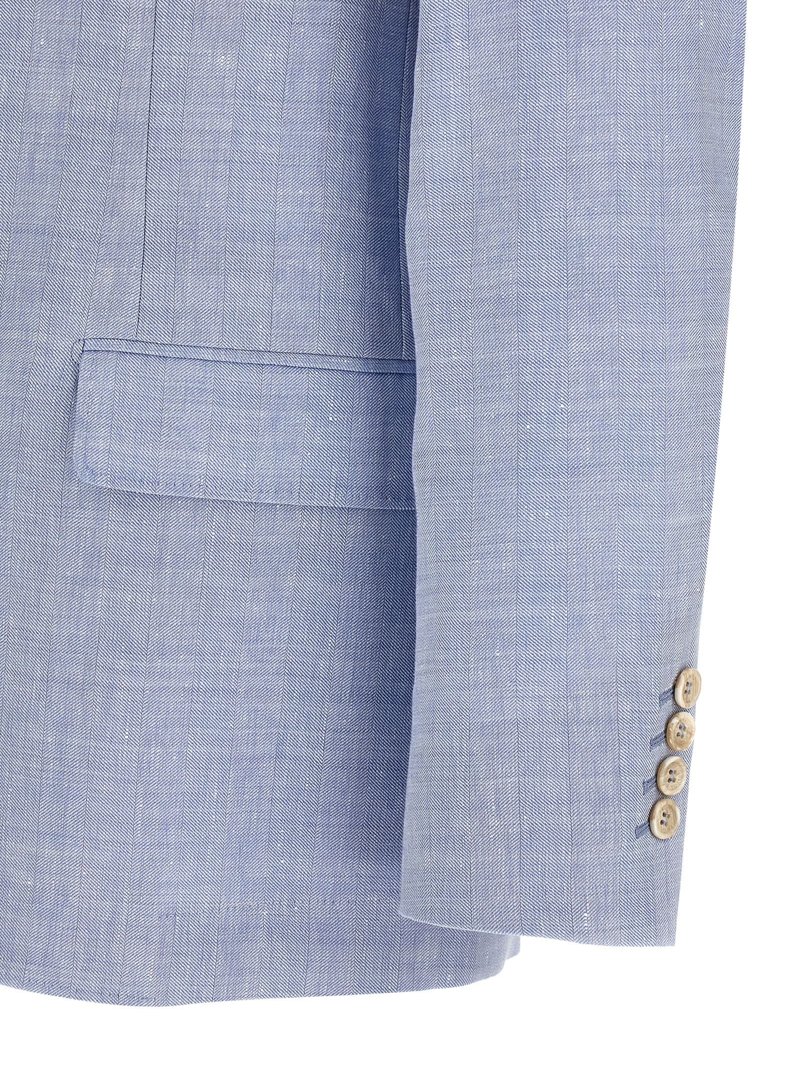 Brunello Cucinelli Brunello Cucinelli Linen And Wool Chevron Blazer