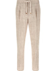 Brunello Cucinelli Brunello Cucinelli Striped Linen Trousers