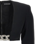 David Koma David Koma Top 3d Crystsal Chain And Square Neck