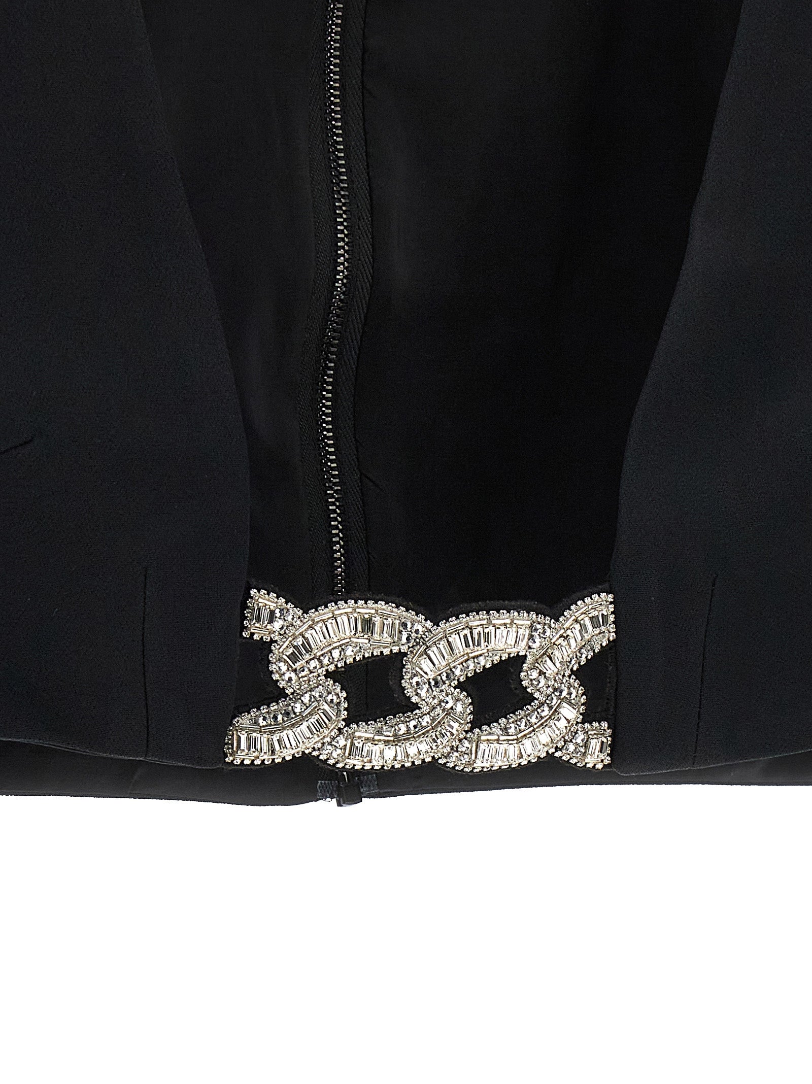 David Koma David Koma Top 3d Crystsal Chain And Square Neck