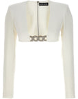 David Koma David Koma Top 3d Crystsal Chain And Square Neck