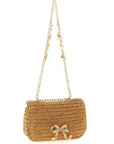 Self-Portrait Self-Portrait Raffia Bow Charm Shoulder Bag