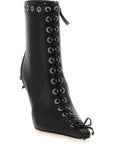 Mach & Mach Mach & Mach Crystalized Corset Ankle Boots