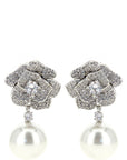 Self-Portrait Self-Portrait Mini Crystal Flower Pearl Earrings