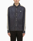 Palm Angels Palm Angels Blue denim Monogram shirt-jacket