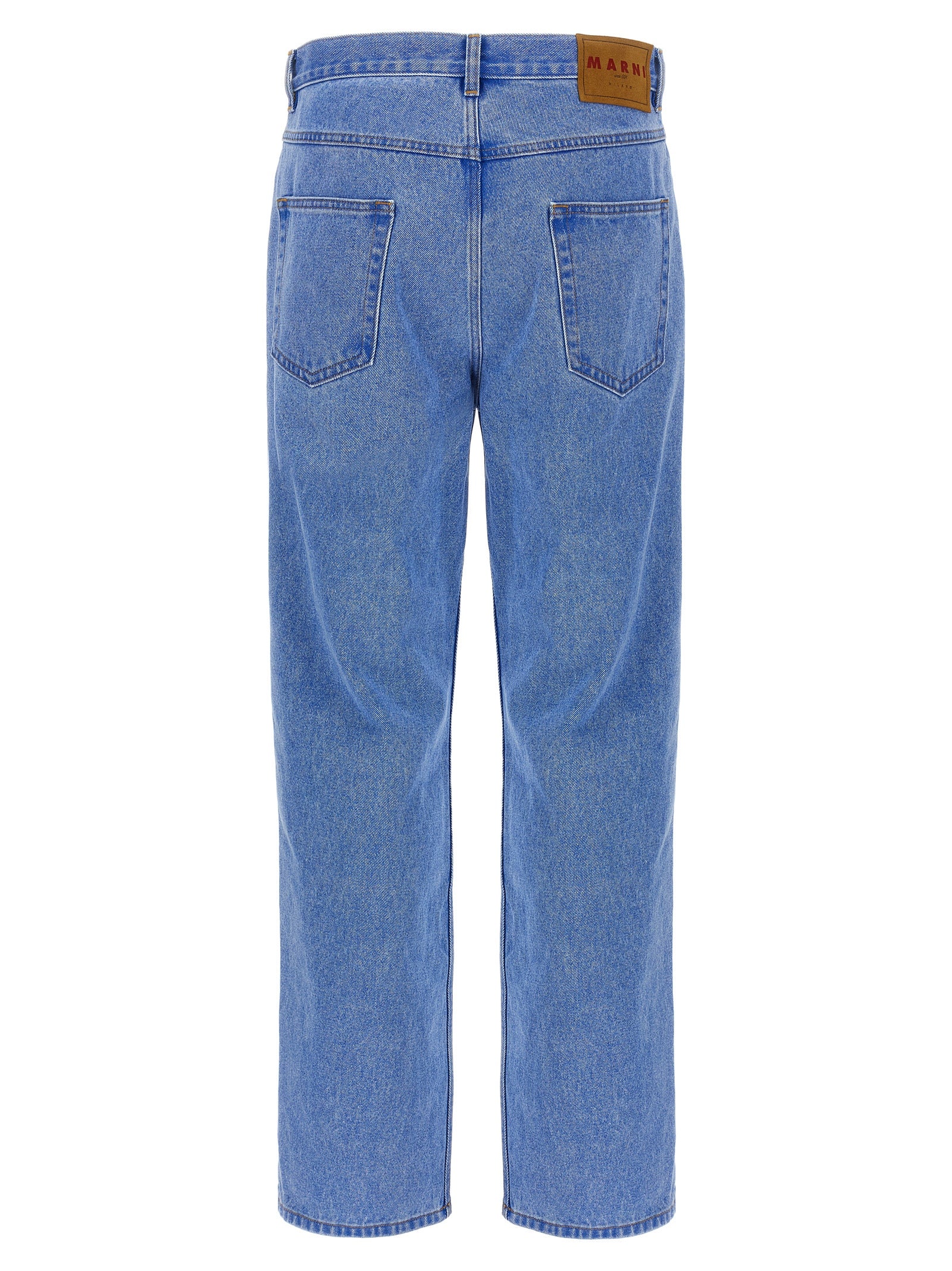 Marni Marni Bleached Coated Jeans
