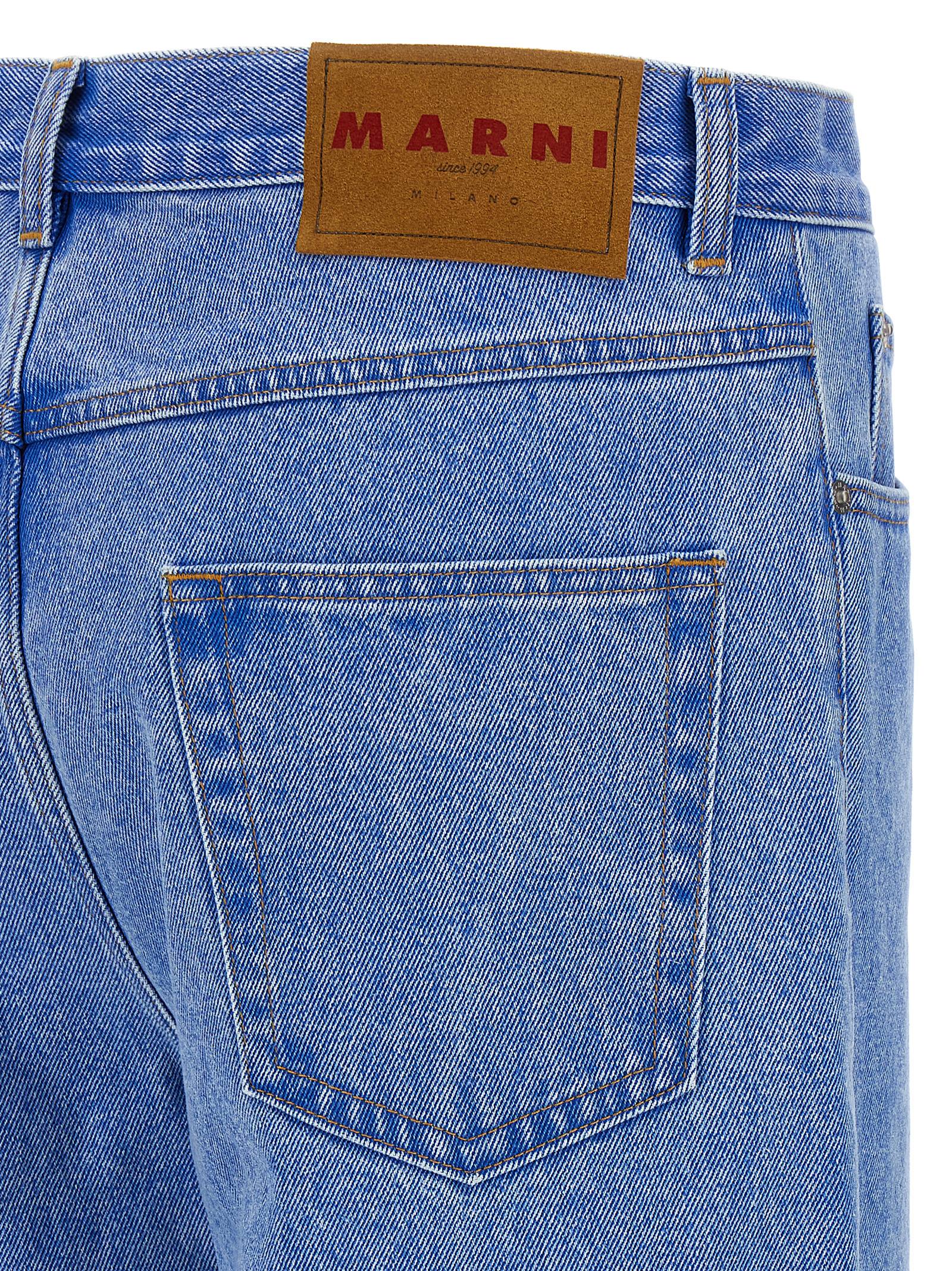 Marni Marni Bleached Coated Jeans