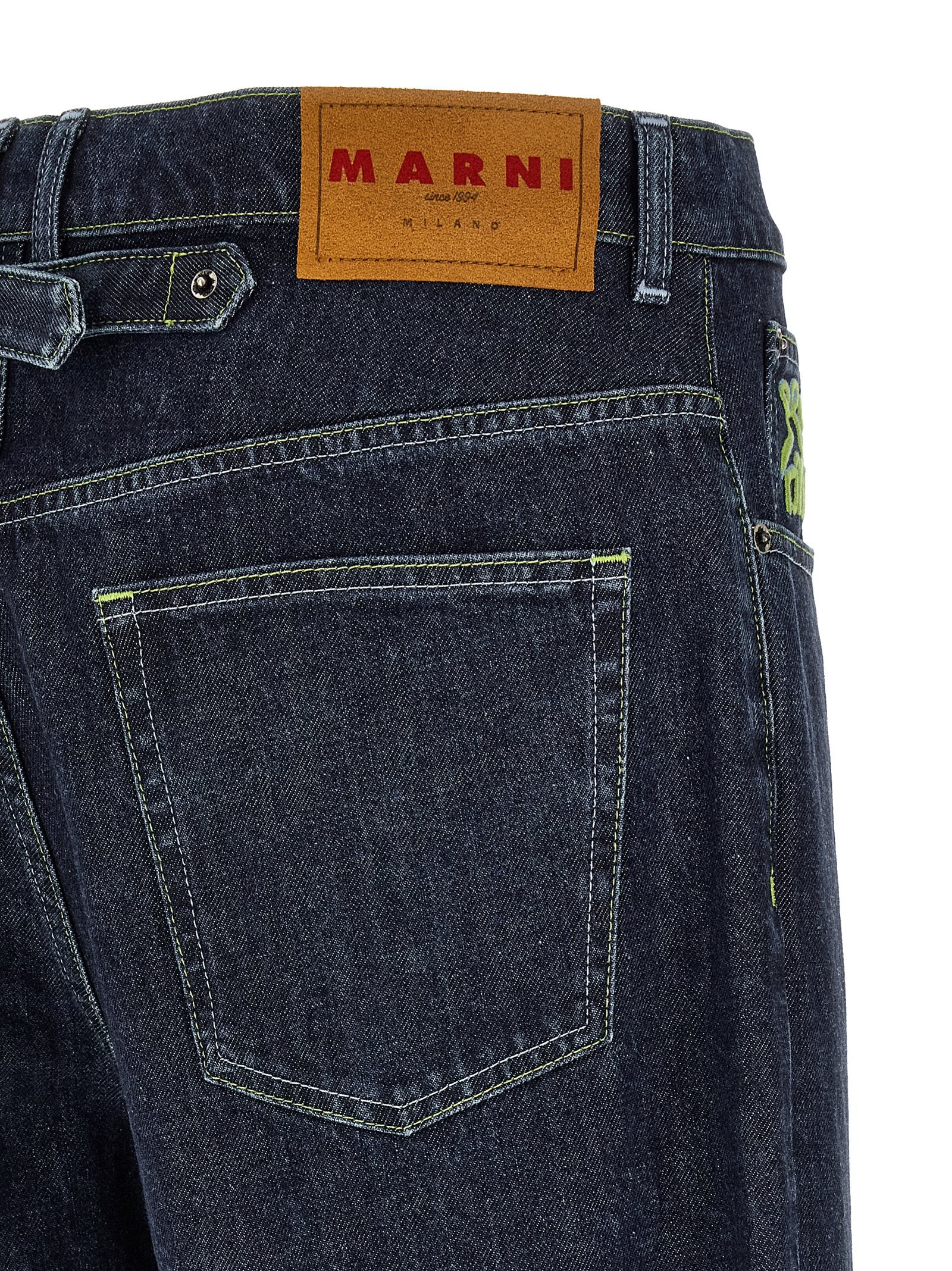 Marni Marni Logo Embroidery Jeans