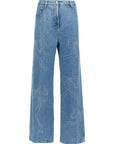 Mach & Mach Mach & Mach Crystal Ribbon Hot Fix Jeans