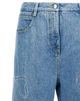 Mach & Mach Mach & Mach Crystal Ribbon Hot Fix Jeans