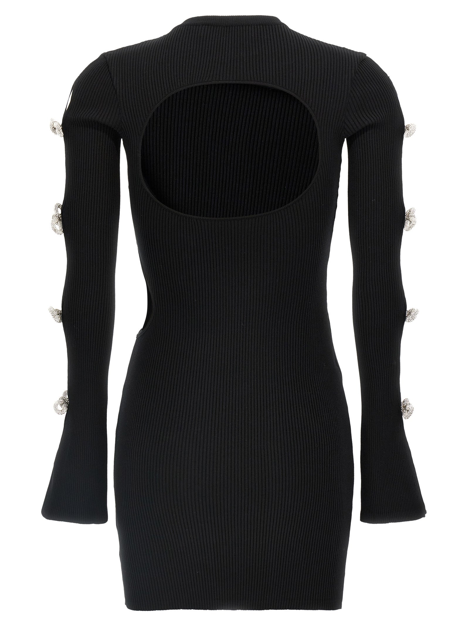 Mach &amp; Mach Mach &amp; Mach Cut-out Crystal Bow Dress