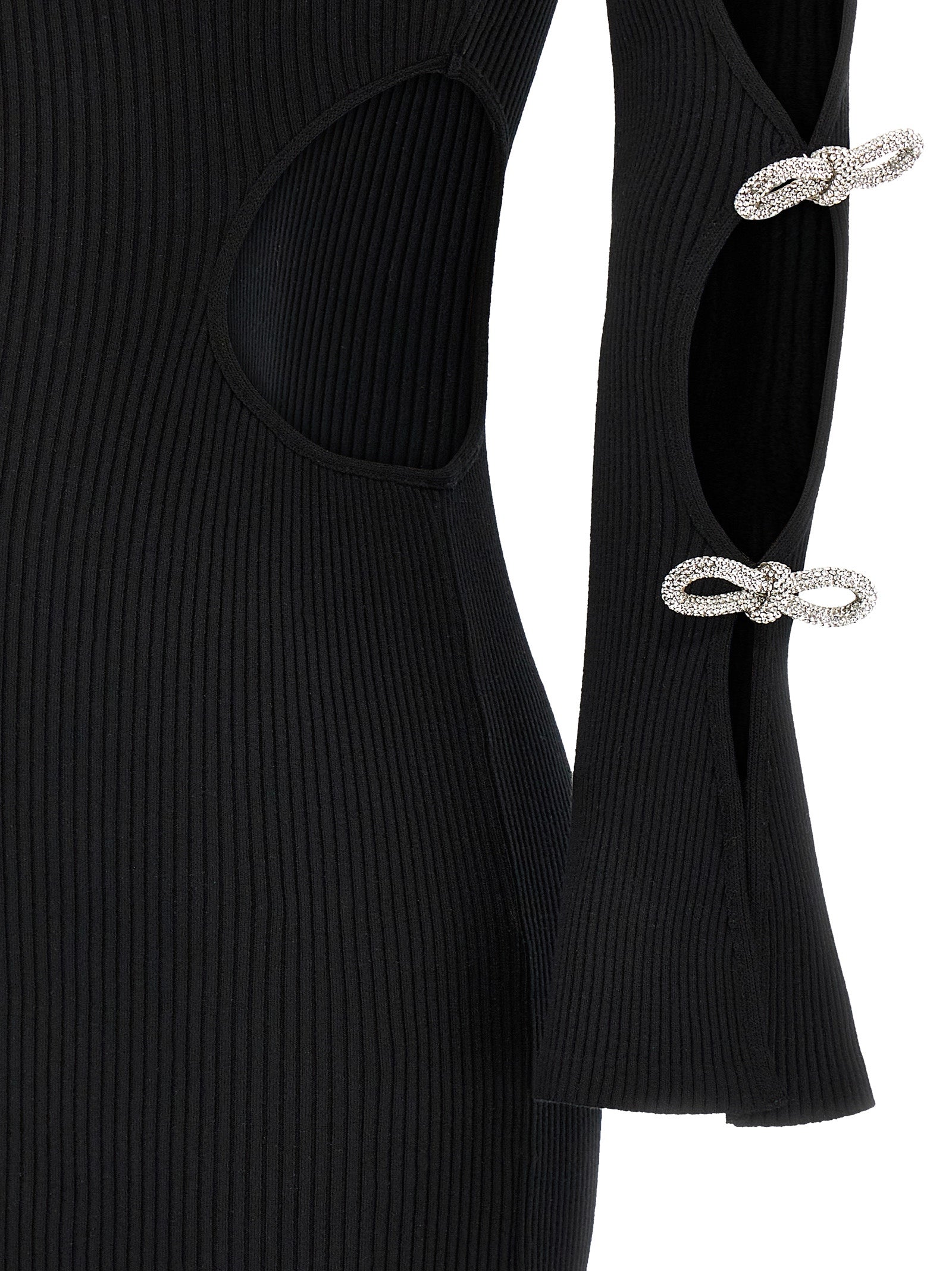 Mach &amp; Mach Mach &amp; Mach Cut-out Crystal Bow Dress