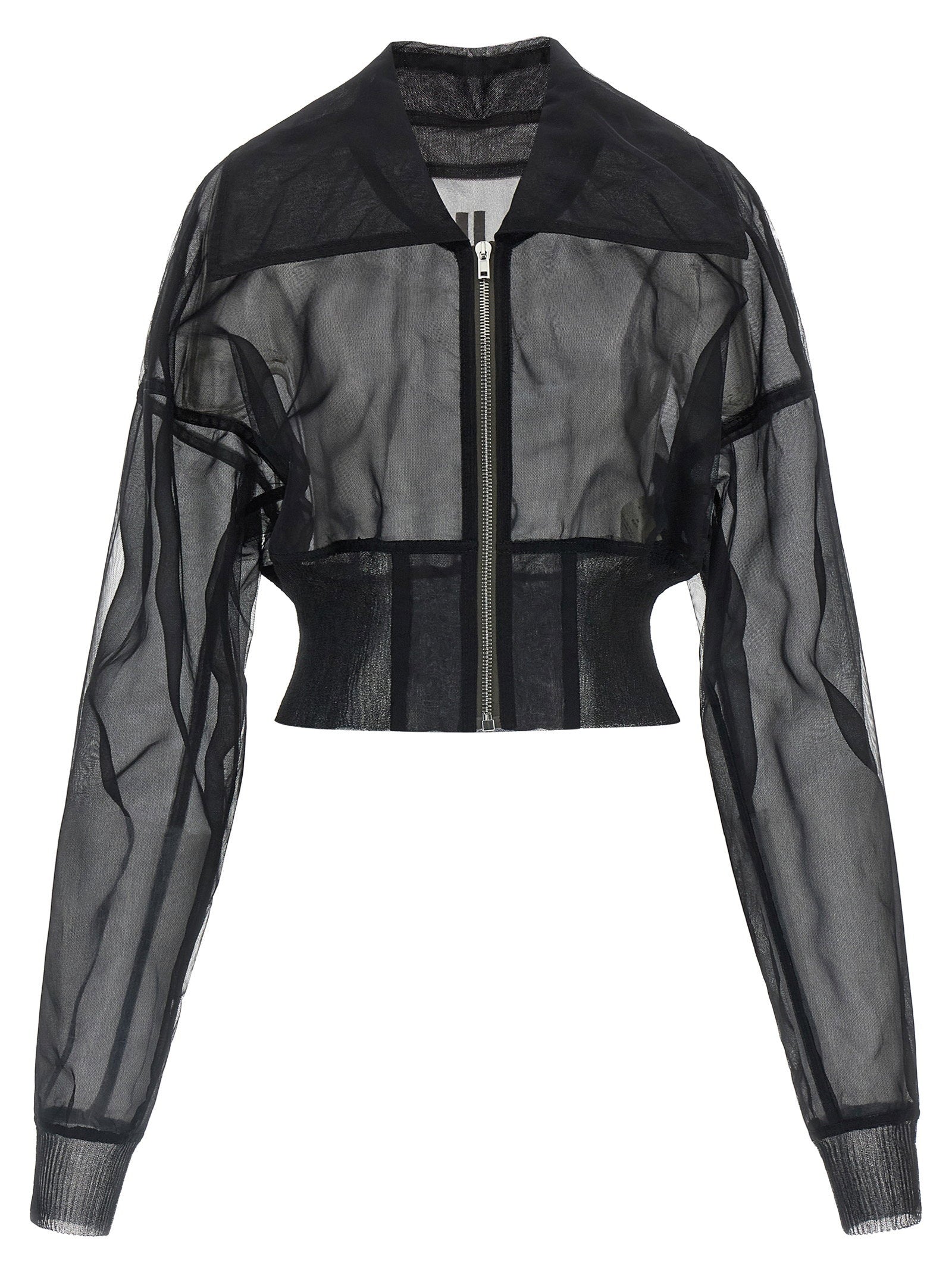 Rick Owens Rick Owens Dracucollar Cropped Bomber Jacket