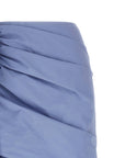 Self-Portrait Self-Portrait Blue Cotton Tie Side Mini Skirt
