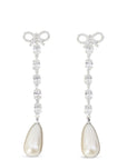 Self-Portrait Self-Portrait Bow Pearl Droplet Earrings