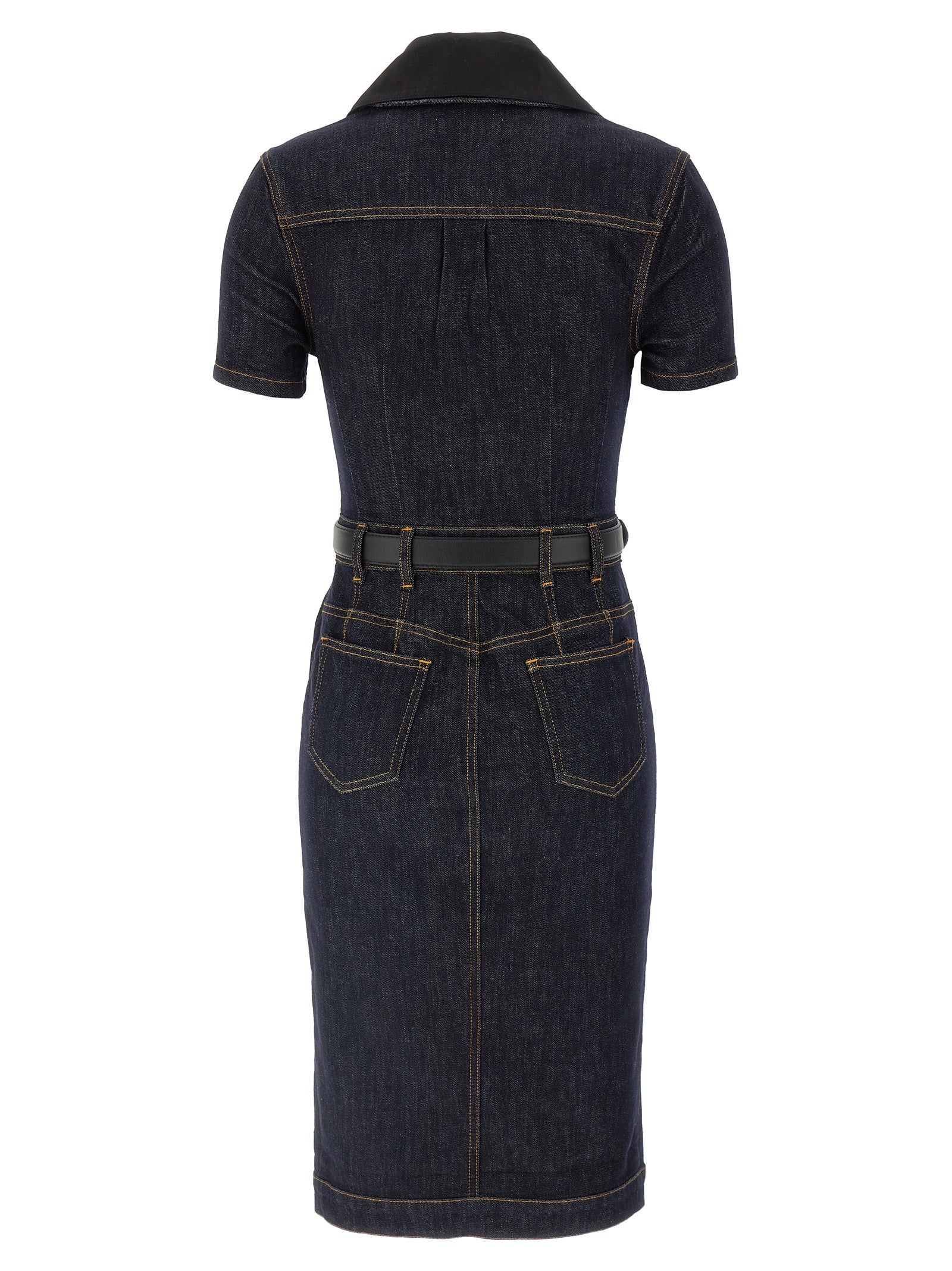 Self-Portrait Self-Portrait Indigo Denim Midi Dress