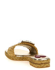 Roger Vivier Roger Vivier Raffia Jewel Sandals