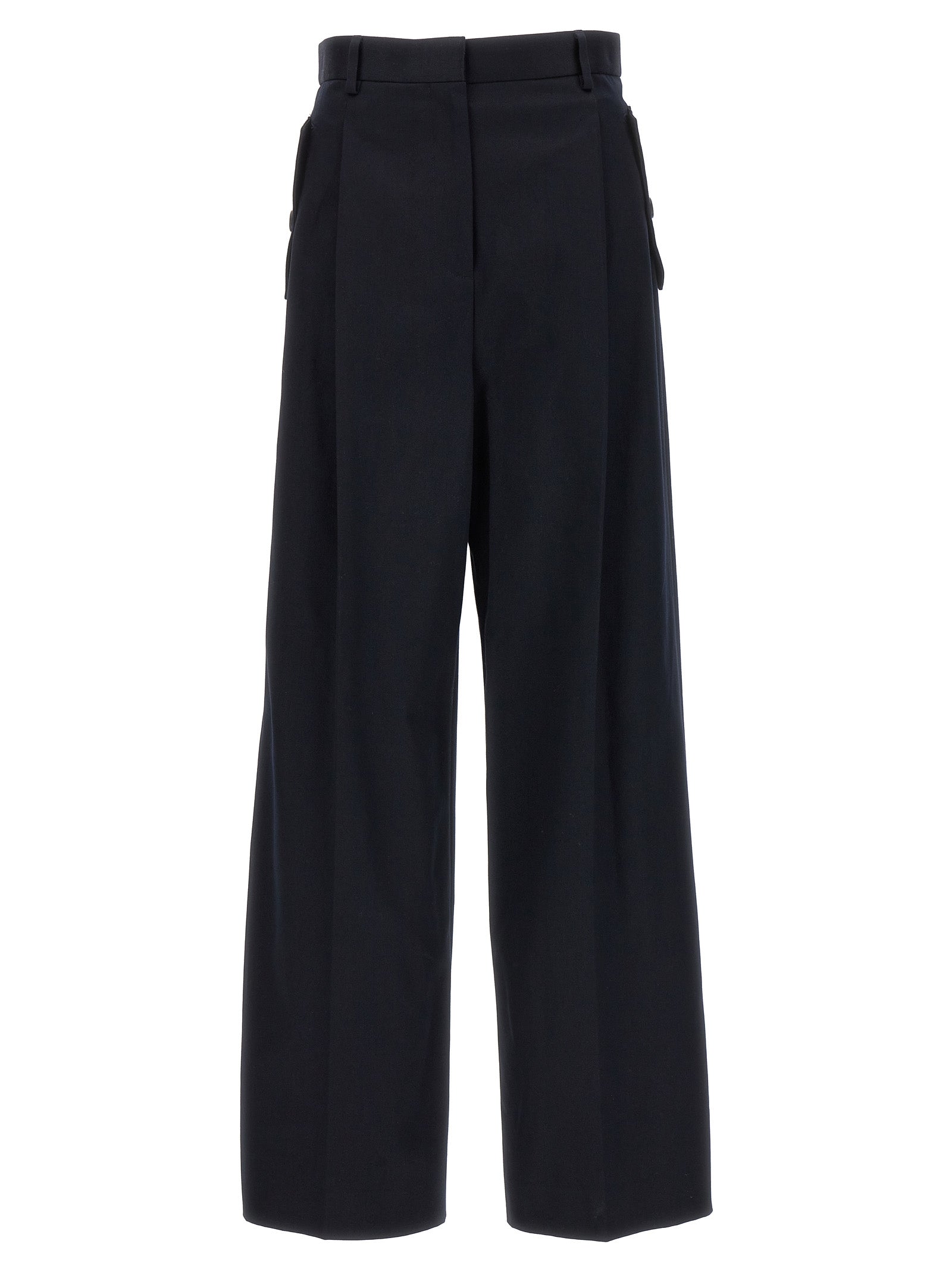 Lanvin Lanvin Loose Leg Front Pleat Pants