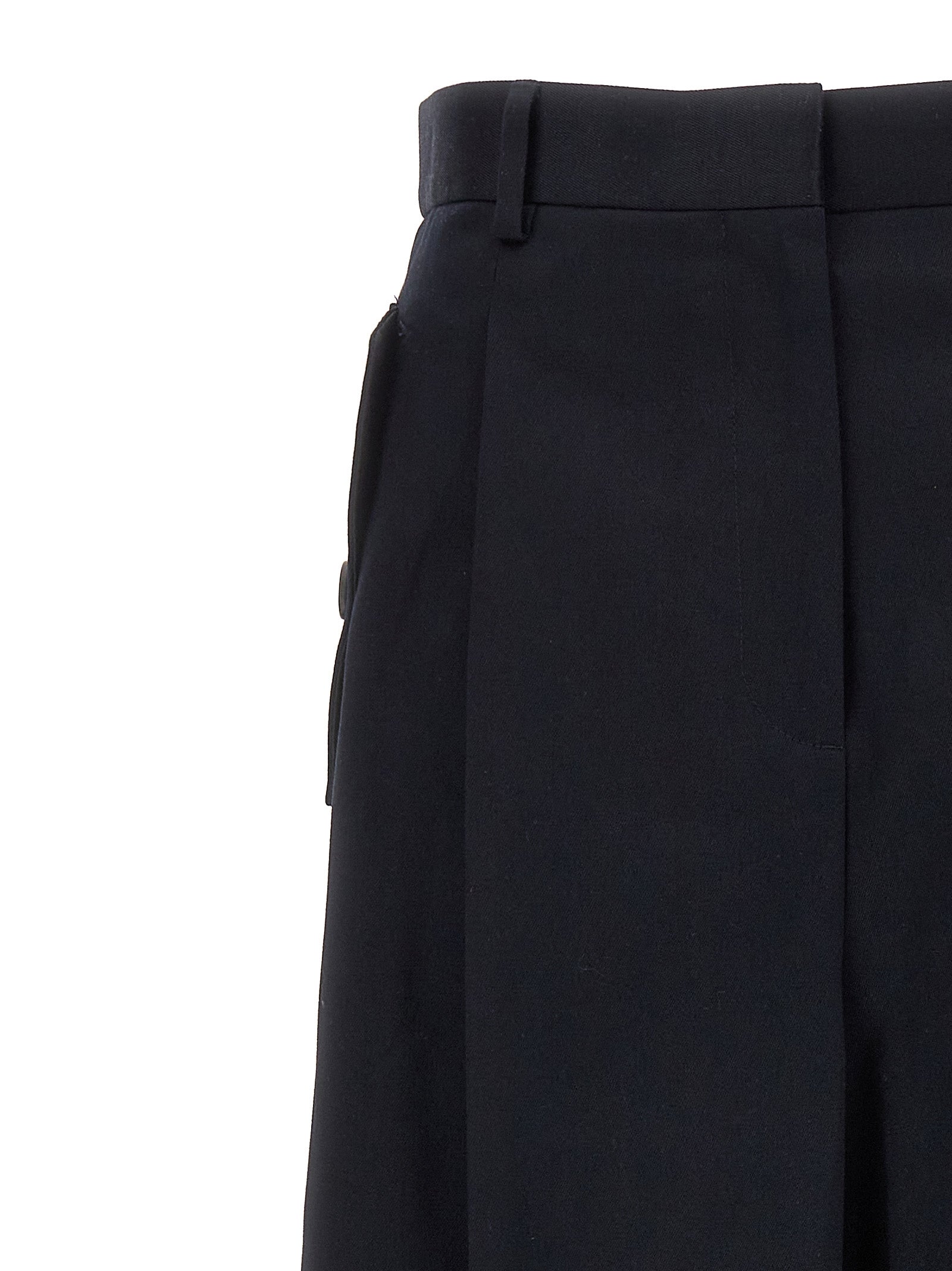 Lanvin Lanvin Loose Leg Front Pleat Pants